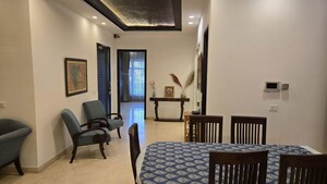 Dining area in 4 BHK Builder Floor at Ansal Sushant Lok I, Sector 43 – for Rent