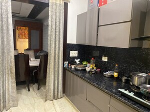 Kitchen in 3 BHK Builder Floor at Ansals Sushant City – for Sale