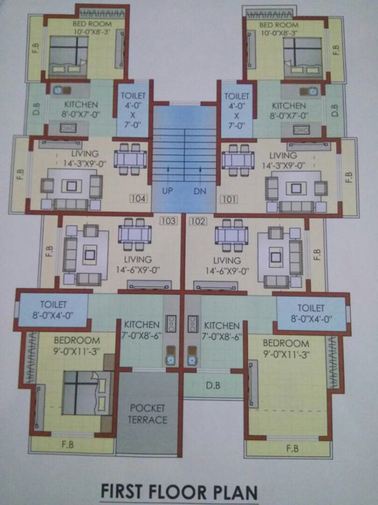 Floor Plan, navali 1 Bedroom 735 Sq.Ft. Apartment In Navali Palghar 10689705