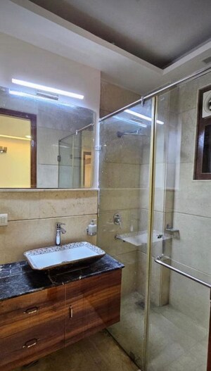 Bathroom in 3 BHK Builder Floor at Sarvapriya Vihar – for Rent