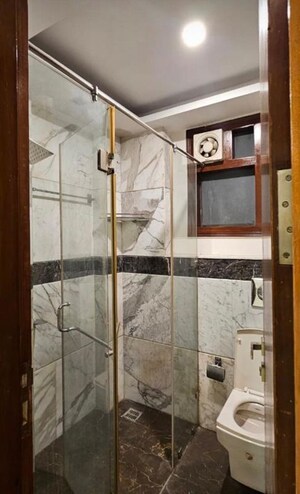Bathroom in 3 BHK Builder Floor at Sarvapriya Vihar – for Rent