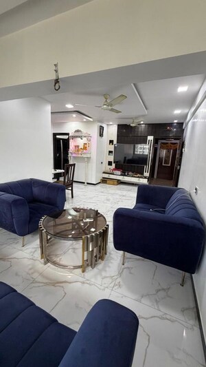 Living Room in 2 BHK Apartment at Highland Annex, Majiwada – for Rent