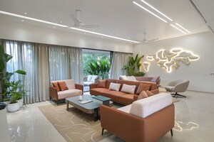 Living Room in 4 BHK Apartment at Keystone 48, Vasna Bhayli Road – for Sale