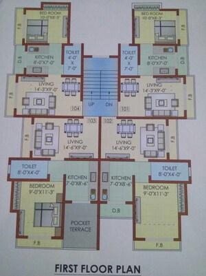 Floor Plan in 1 BHK Apartment at Navali – for Sale