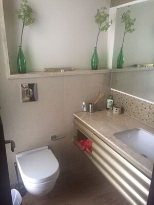 Bathroom in 3 BHK Builder Floor at Jor Bagh – for Rent
