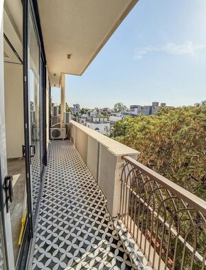 Balcony in 3.5 BHK Apartment at Greater Kailash Part 3 – for Rent