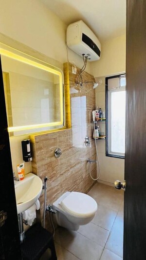 Bathroom in 3 BHK Apartment at Crescent Apartment Pali Hill, Bandra West – for Rent