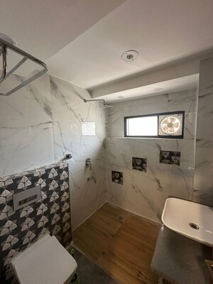 Bathroom in 3 BHK Apartment at Freedom Fighters Enclave – for Rent