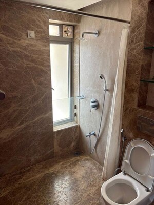 Bathroom in 3 BHK Apartment at Lodha Grandeur, Prabhadevi – for Rent