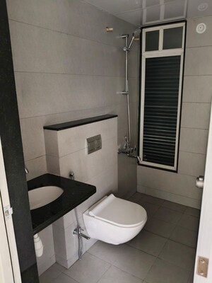 Bathroom in 2 BHK Apartment at Rama Livmo, Hinjewadi – for Rent