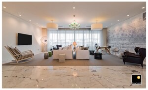 Living Room in 4 BHK Apartment at Magarpatta Road – for Sale