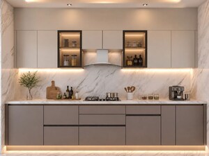Kitchen in 4 BHK Builder Floor at Ansal Versalia Avante, Sector 67a – for Sale