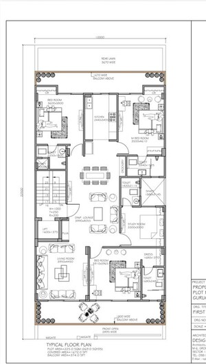 Floor Plan in 4 BHK Builder Floor at Ansal Versalia Avante, Sector 67a – for Sale