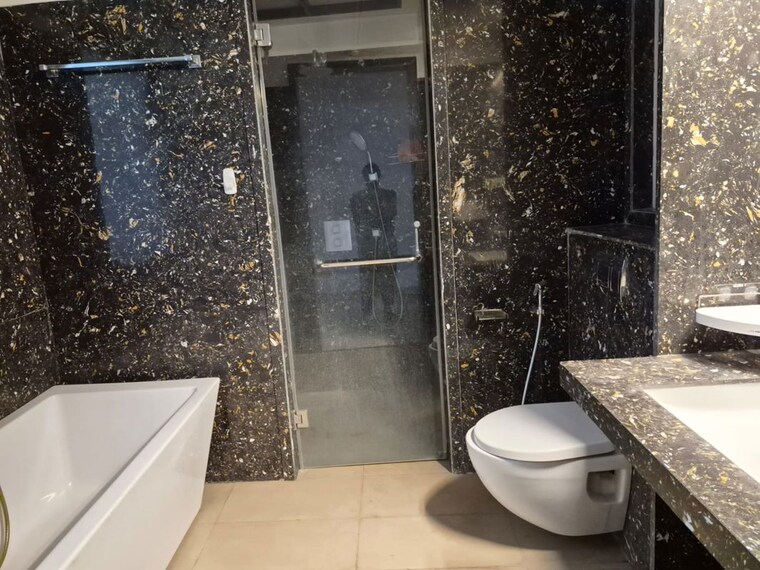 Bathroom, kundan-spaces-emirus 3 Bedroom 1650 Sq.Ft. Apartment In Baner Pune 10690700