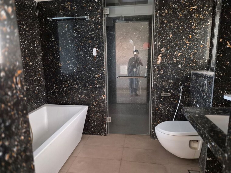 Bathroom, kundan-spaces-emirus 3 Bedroom 1650 Sq.Ft. Apartment In Baner Pune 10690700