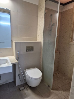 Bathroom in 3 BHK Apartment at Kundan Spaces Emirus, Baner – for Rent
