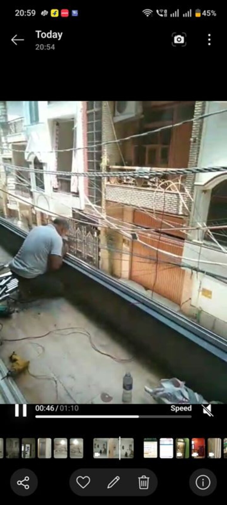Balcony, mahavir enclave 3 Bedroom 110 Sq.Yd. Builder Floor In Mahavir Enclave Delhi 10690717