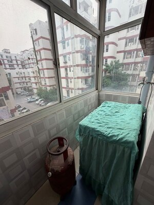 Balcony in 2 BHK Apartment at Rail Vihar Apartment, Sector 15 – for Rent