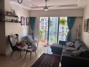 Living Room in 2.5 BHK Apartment at Lake Primrose, Powai – for Rent
