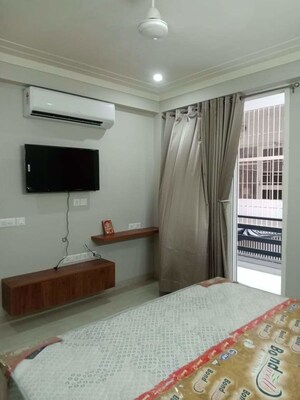 Bedroom in 1 BHK Builder Floor at Sushant Lok I – for Rent