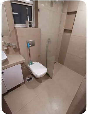Bathroom in 3 BHK Apartment at Royal Velstand Phase 2, Kharadi – for Rent