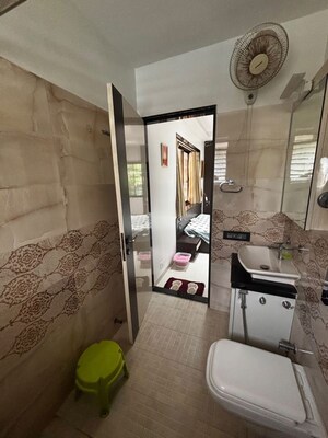 Bathroom in 2 BHK Apartment at MIG Colony, Worli – for Rent