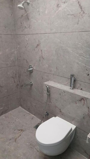 Bathroom in 3 BHK Apartment at Rahul Downtown, Punawale – for Rent