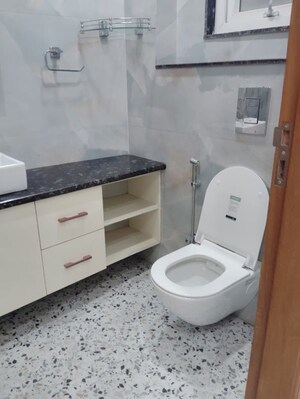 Bathroom in 3 BHK Builder Floor at Chittaranjan Park – for Rent