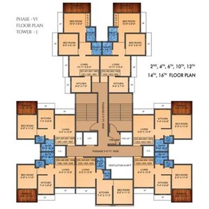 Floor Plan in 1 BHK Apartment at Tharwani Vedant Nakshatra, Badlapur West – for Sale