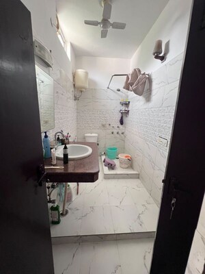 Bathroom in 3 BHK Builder Floor at Ansal Sushant Lok I, Sector 43 – for Rent