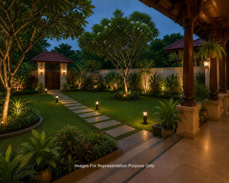 Garden, kechery 3 Bedroom 1500 Sq.Ft. Independent House In Kechery Thrissur 10692643