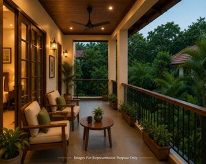 Balcony in 3 BHK Independent House at Kechery – for Sale