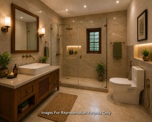 Attached Bathroom in 3 BHK Independent House at Kechery – for Sale
