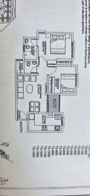 Floor Plan in 2 BHK Apartment at Shriram WYT Field, Budigere – for Sale