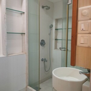 Bathroom in 3 BHK Apartment at Oberoi Sky Gardens, Andheri West – for Rent