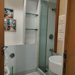 Bathroom in 3 BHK Apartment at Oberoi Sky Gardens, Andheri West – for Rent