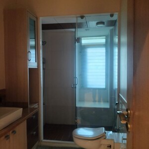 Bathroom in 3 BHK Apartment at Oberoi Sky Gardens, Andheri West – for Rent