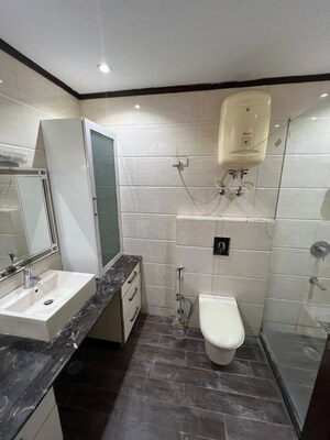 Bathroom in 3 BHK Builder Floor at Anand Niketan – for Rent