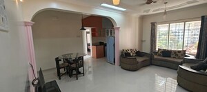 Living Room in 3 BHK Apartment at Dwarkadheesh Residency, Pimple Saudagar – for Rent
