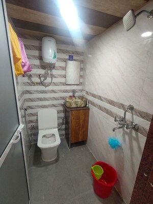 Bathroom in 1 BHK Apartment at Vasant Valley Complex, Malad East – for Rent