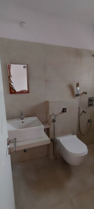 Bathroom in 2.5 BHK Apartment at Puranik Rumah Bali, Ghodbunder Road – for Rent