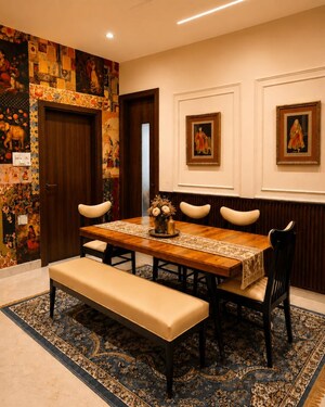 Dining area in 3.5 BHK Independent House at Vasant Vihar – for Rent
