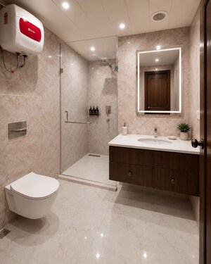 Bathroom in 3.5 BHK Independent House at Vasant Vihar – for Rent