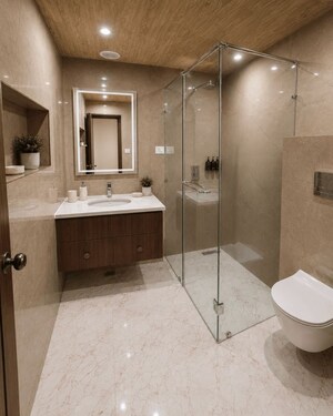 Bathroom in 3.5 BHK Independent House at Vasant Vihar – for Rent