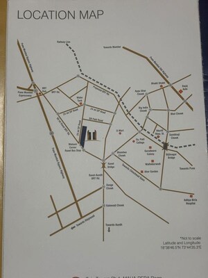 2 BHK Apartment – Map Location View at Sonigara Twin Towers, Ravet - for Sale