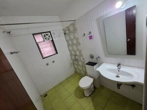 Bathroom in 3 BHK Apartment at Baner – for Rent