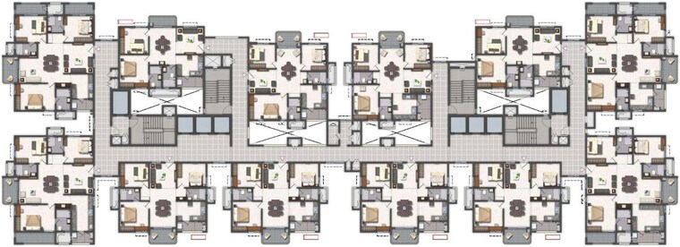 Floor Plan, mallampet 2 Bedroom 1350 Sq.Ft. Apartment In Mallampet Hyderabad 10693168