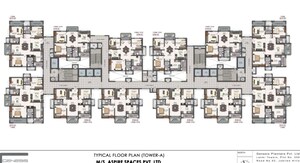 Floor Plan in 2 BHK Apartment at Mallampet – for Sale