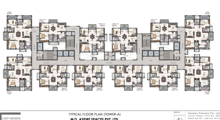 Floor Plan, mallampet 2 Bedroom 1350 Sq.Ft. Apartment In Mallampet Hyderabad 10693168