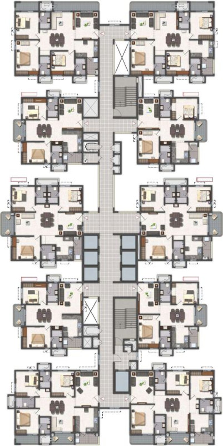 Floor Plan, mallampet 2 Bedroom 1350 Sq.Ft. Apartment In Mallampet Hyderabad 10693168